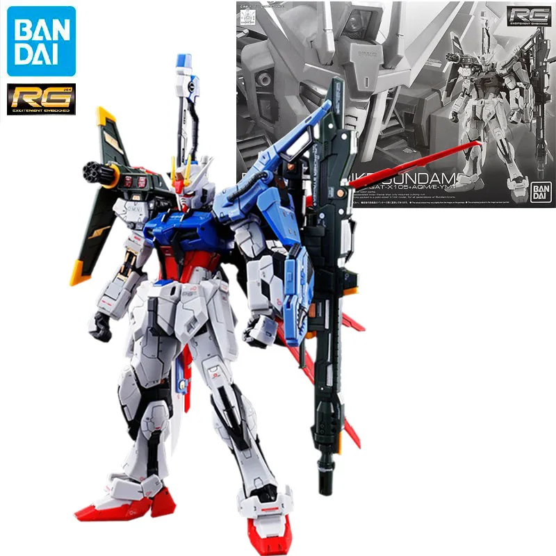 

Bandai Genuine Gundam RG Series Model Garage Kit 1/144 Anime Figure PERFECT STRIKE GUNDAM Boy Action Assembly Collection Model