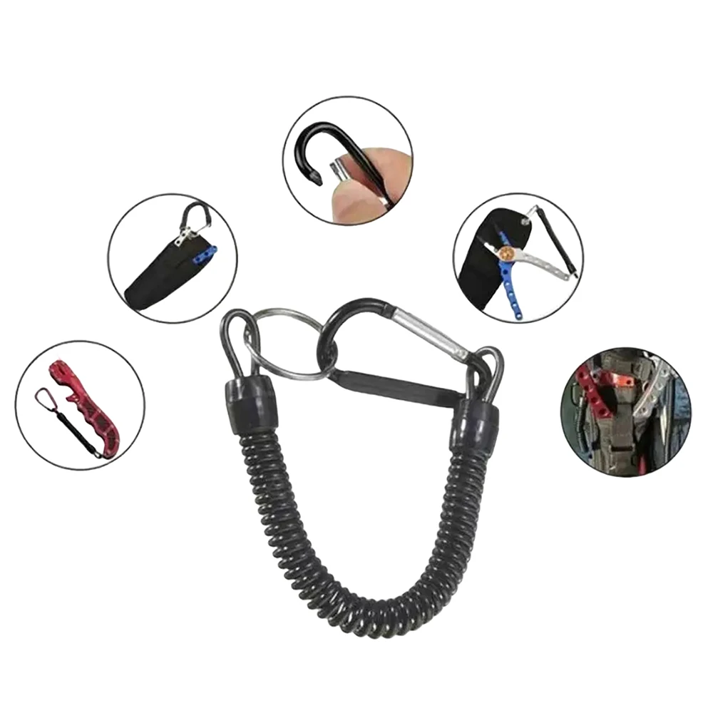 Fishing Lost Rope 5 Tactical Telescopic Spring Elastic Rope Buckle Camping Anti Loss Mobile Phone Keychain Fishing Rope image 5