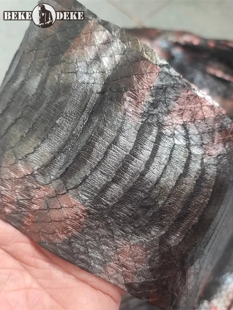 DIY Wallet Phone Case Accessory Real Snake Skin Fabric Vintage Color Genuine Leather Material Piece Leather Craft