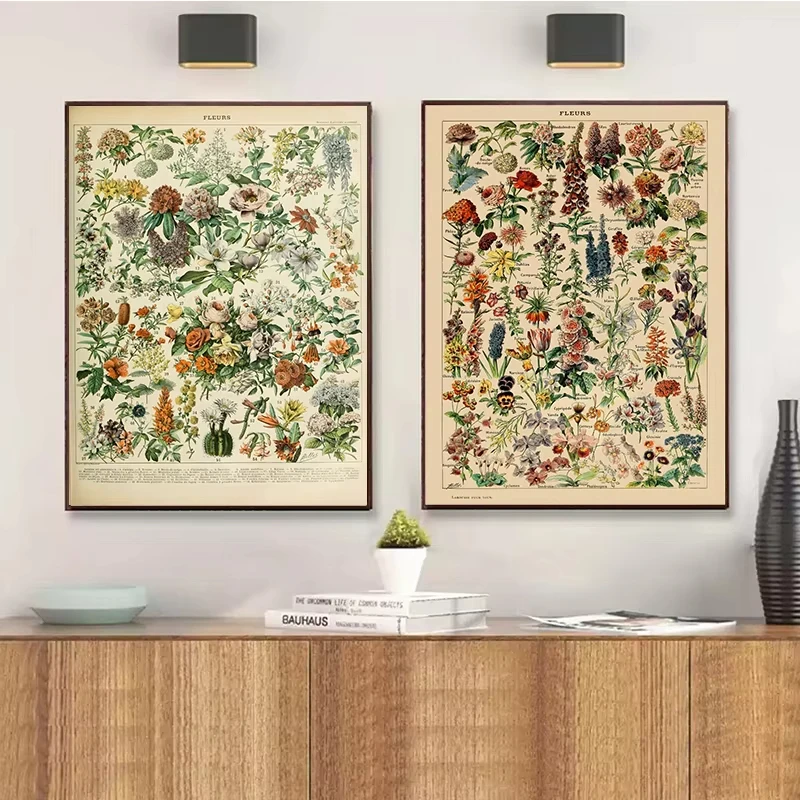 1 قطعة المشارك الجمالية خمر النباتات الحشرات الخضروات الأسماك الفراشات الفجل الفطر الأعشاب الطيور الرسوم التوضيحية ديكور المنزل