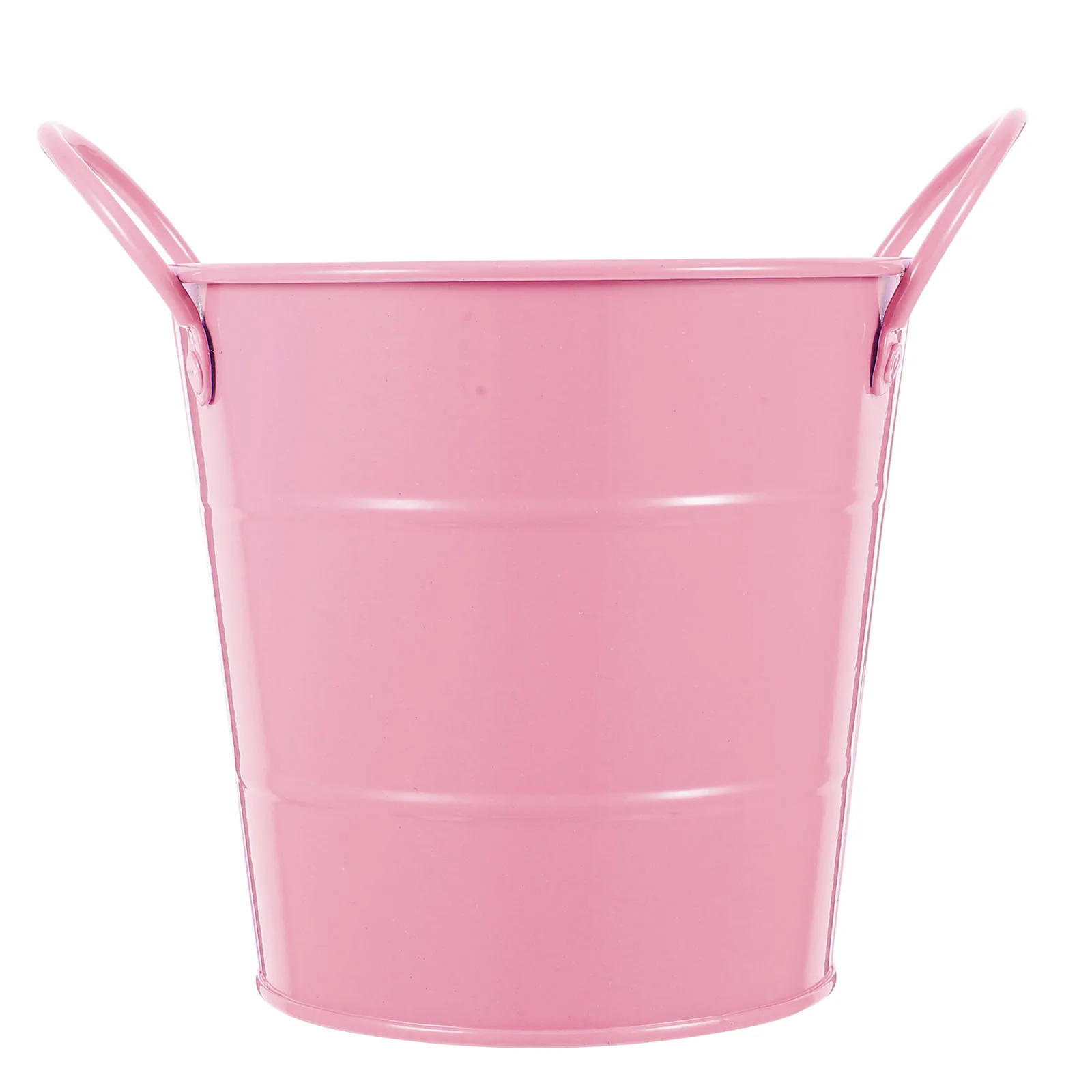 

Desktop Storage Pen Holder Holders Iron Metal Bucket with Handle for Dorm Office