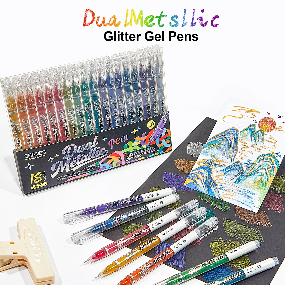 Sparkly Glitter Gel Pens Set 1 - Gel Ink Pen Set review and price