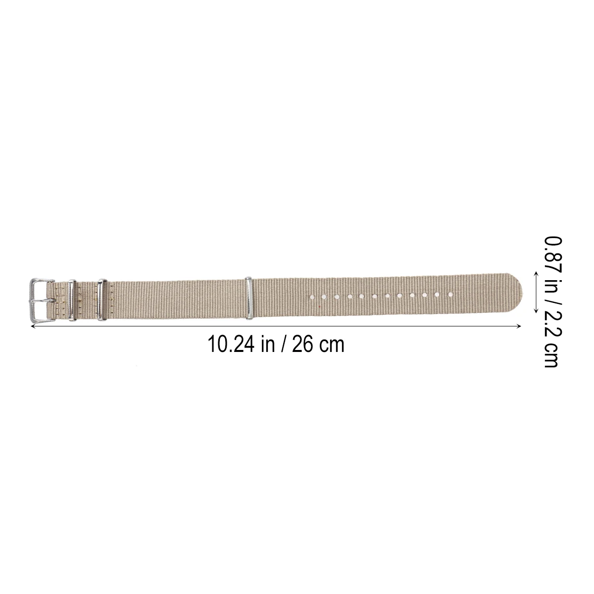 Nylon Strap Mechanically Braided Watch 22mm Thicken Comfortable Wearing Woven Bands Breathable