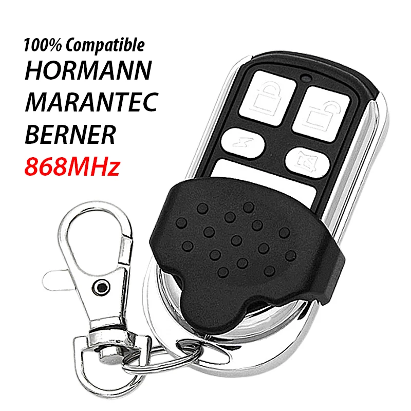 Hormann Marantec Berner 차고 문짝 리모컨, HSE2, HSE4, HSM2, HSM4, 868 디지털 D382, D302, 868, BHS121 용, 3 in 1, 4CH, 868MHz 