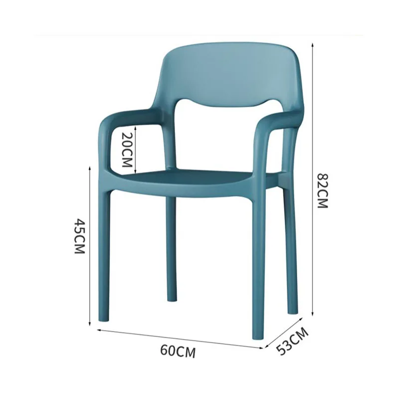 Arm Nordic Dining Chairs Kitchen Salon Plastic Luxury Dining Chairs Design Sedie Sala Da Pranzo Dining Room Furniture WK50CY