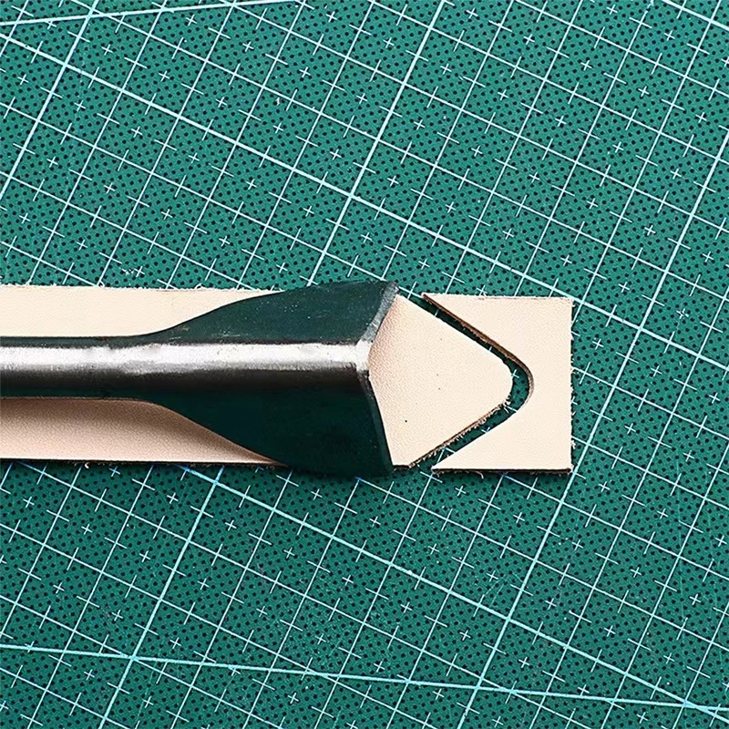 Cortador de couro em forma de v, 20mm-50mm, ferramentas de perfuração, faça você mesmo, cinta, cinto, carteira, ferramenta final, molde de perfuração meio redondo