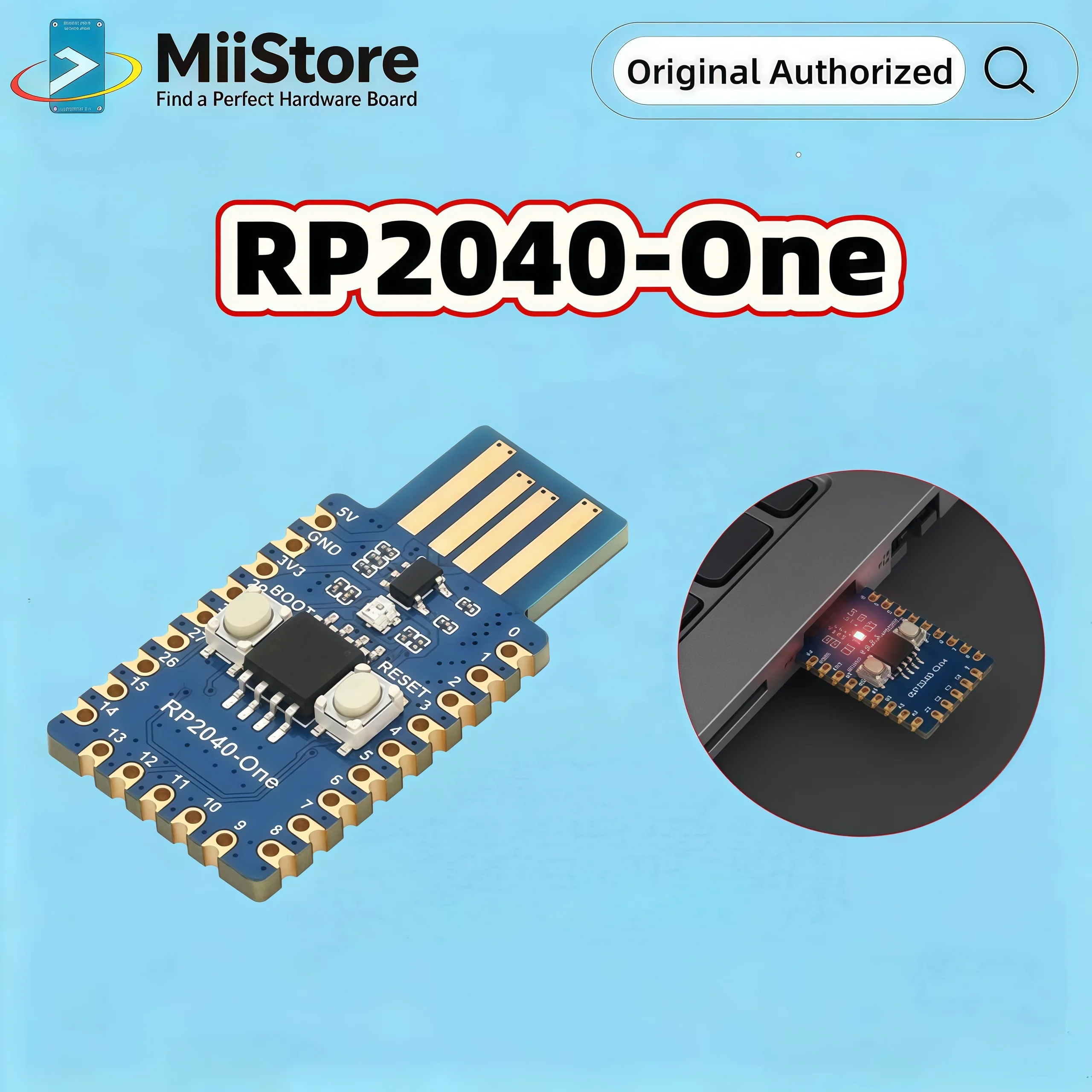 Waveshare RP2040-One with 4MB Flash MCU Board Based on Raspberry Pi RP2040