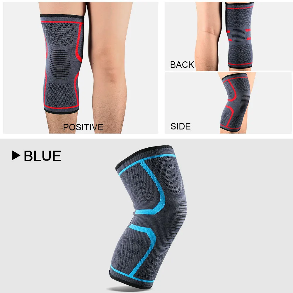 1/2PCS Fitness Laufen Radfahren Knie Unterstützung Hosenträger Elastische Nylon Sport Kompression Knie Pad Hülse für Basketball Volleyball – Detail 8