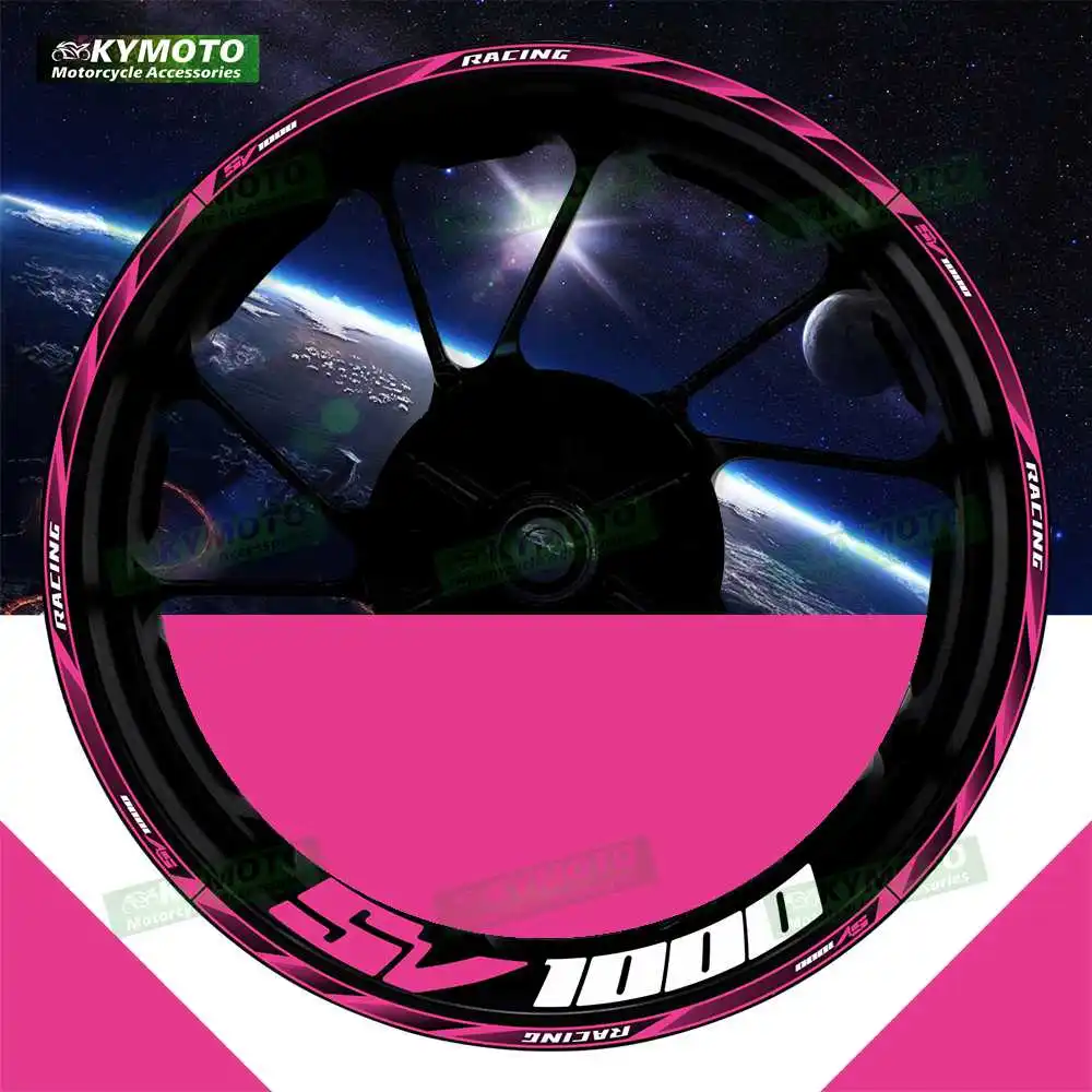 

For SV1000 SV 1000 motorcycle accessories 17 inch front and rear wheel stickers modified reflective wheel rim stickers