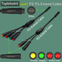 Ebike Julet 1T4 1-4 Extend Cable / 1T2 1-2 Extend Cable for Throttle Brake Display 1.4Meter or 60cm Length Ebike Accessories