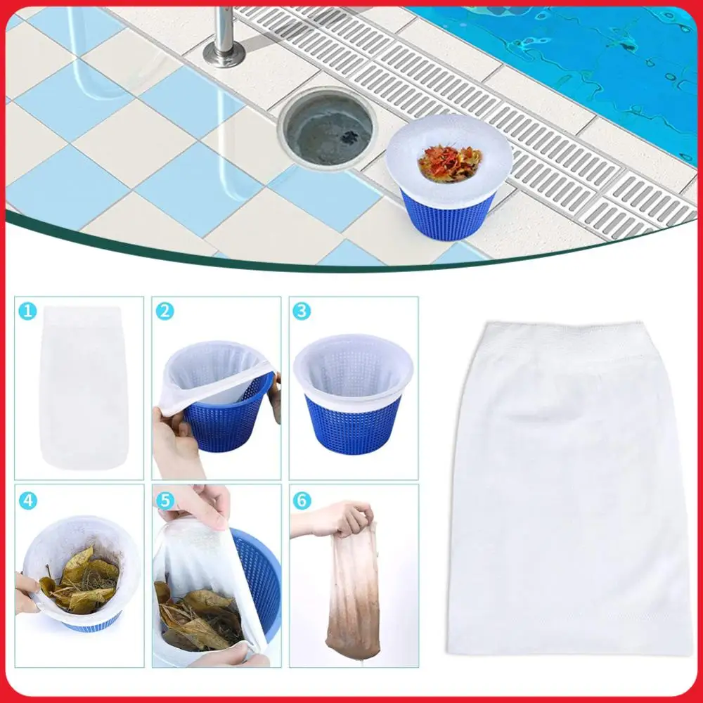 Wiederverwendbare Filterersatzkörbe für Pools, Nylon-Netz-Schmutz- und Blätterfänger für Einbau- und Aufstellpools