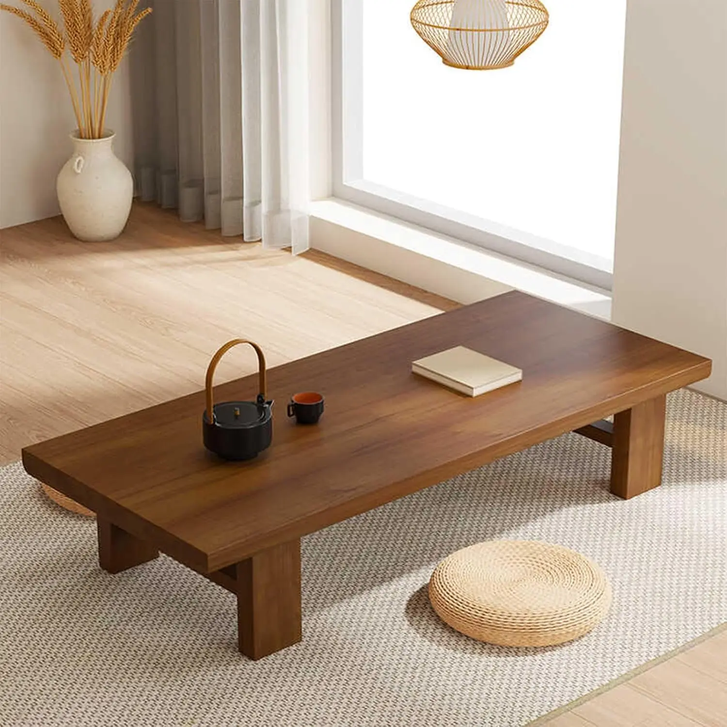 

Low Coffee Table, Japanese Floor Table, Japanese Coffee Table, Solid Wood Tatami Tables, Palace Style Small Wooden, Customized