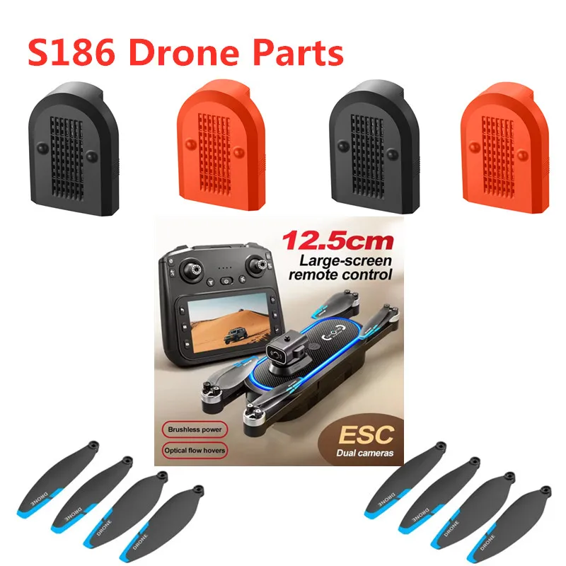 

S186 RC Drone Battery S186 Screen Drone 3.7V 1600MAH Battery Propeller USB S186 RC Dron Spare Parts Acessories S186 Drone