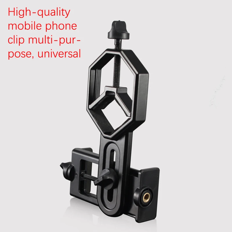 Cell Phone Adapter with Spring Clamp Mount Monocular Microscope Accessories Adapt Telescope Mobile Phone Clip Accessory Bracket