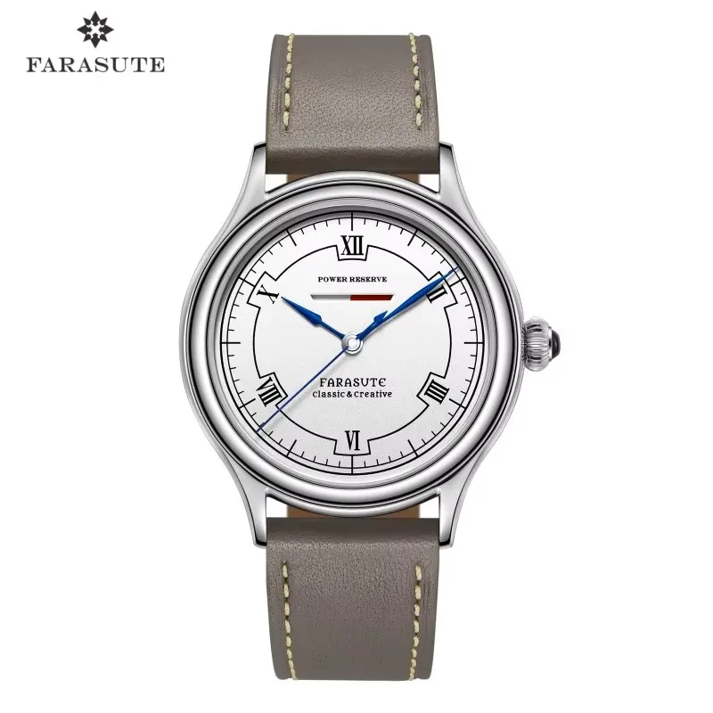 

FARASUTE Роскошные мужские механические часы с ручным управлением, механизм чайки, запас хода, 80-часовое сапфировое стекло, часы из нержавеющей стали Reloj
