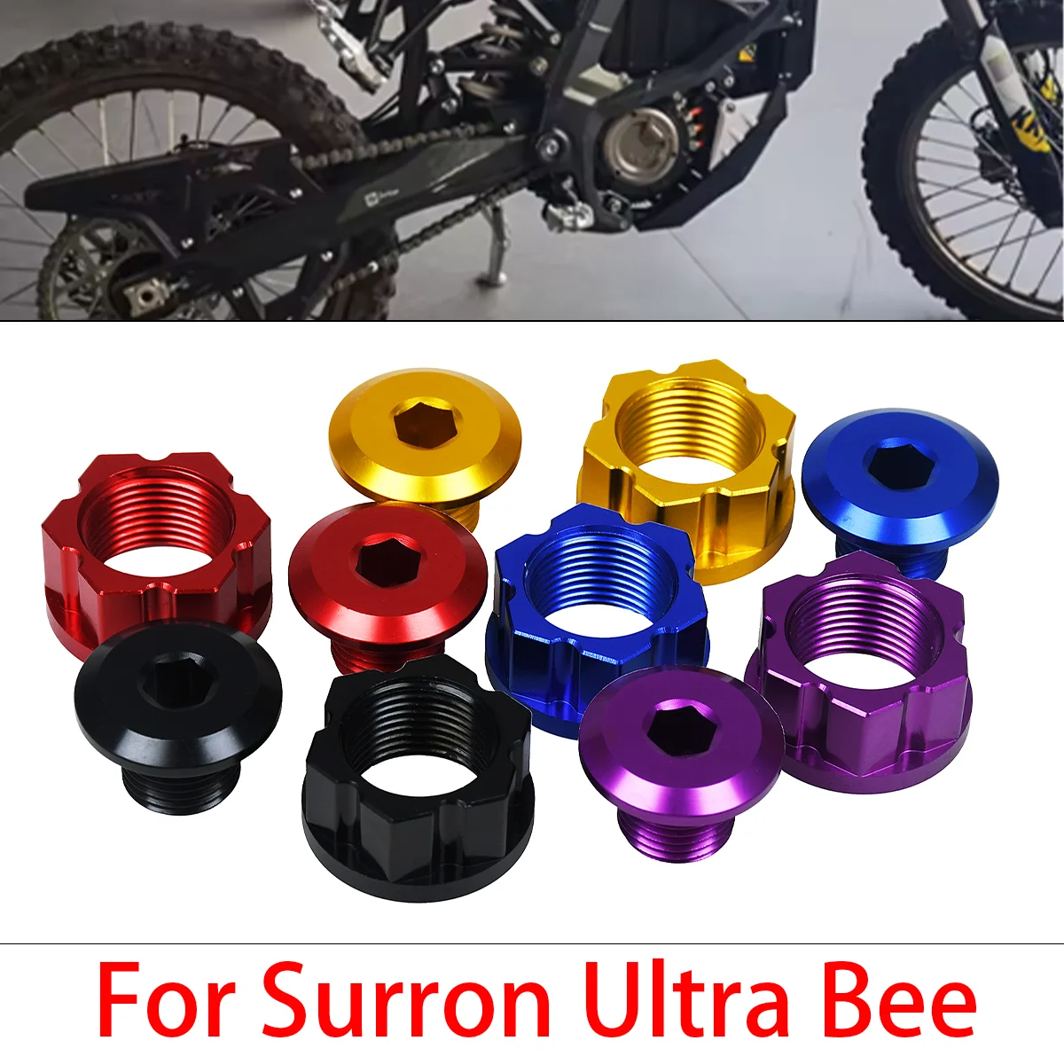 

Hot Sale AEF3 Rear Fork Axle Nut Screw Wear Resistant For Surron Ultra Bee Electric Dirt Bike Rear Wheel Axle Nut Accessories