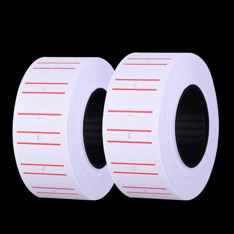 Y1UB 10 Rolls Self Adhesive Price Labels Paper Tag Sticker Single Row for Price