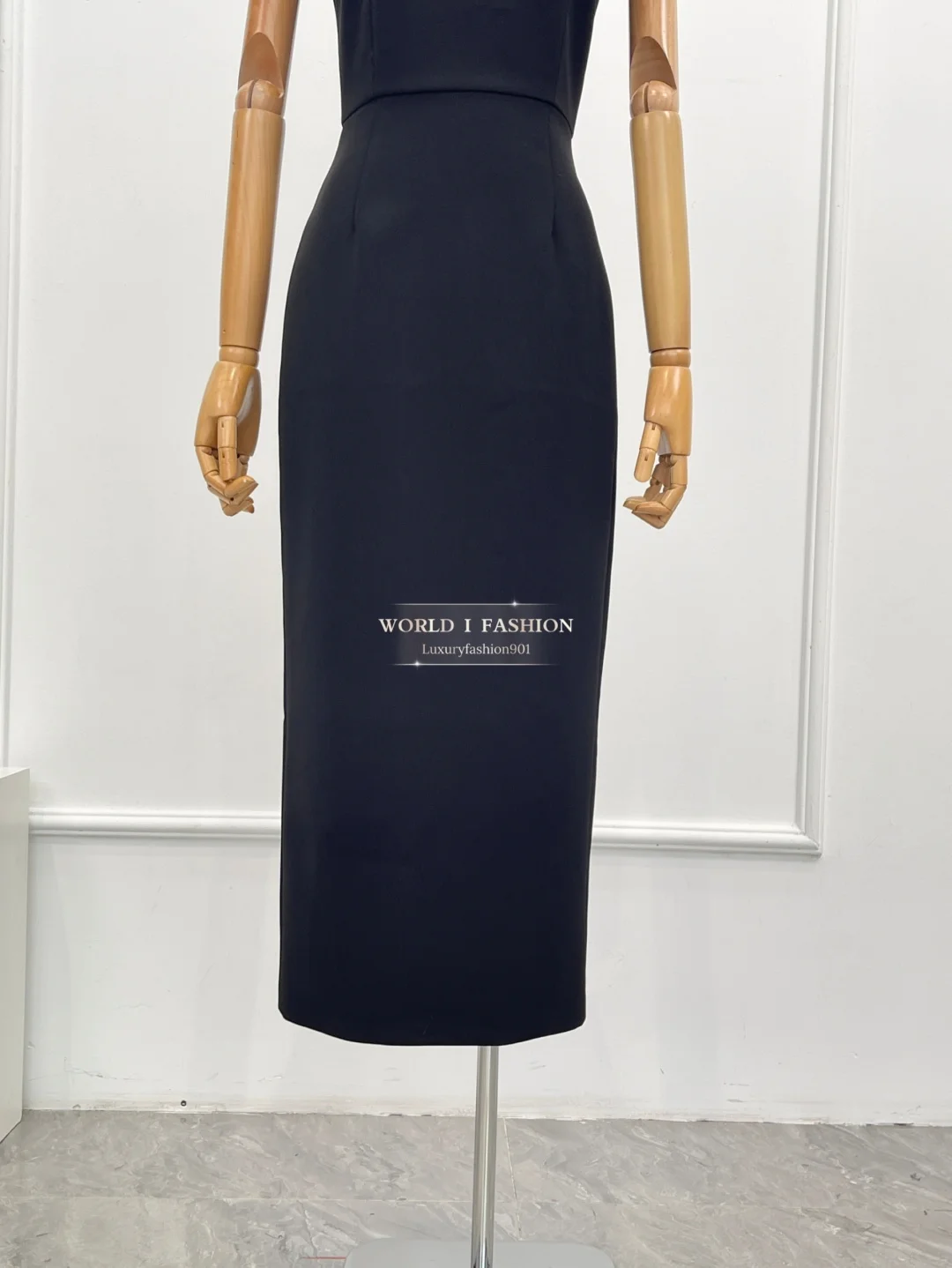 Party neuSchwarzes, kurzärmliges, durchsichtiges Midikleid mit Spitze, 2025, hohe Qualität