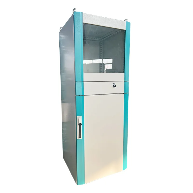 Vertical mobile computer storage cabinet, industrial control cabinet