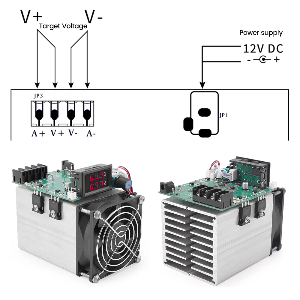 Obciążenie cyfrowy Tester baterii 250W DC12V 0-20A obciążenie moduł Test starzenia Test pojemności akumulatora o stałym prądzie