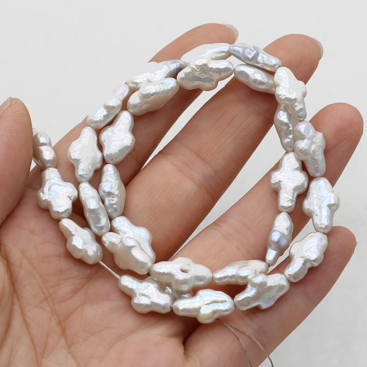 9x14mm Cross Shape Spacer Beads Natural Freshwater Pearls Beads Bead for Jewelry Making Supplies Diy Women Necklace Bracelet