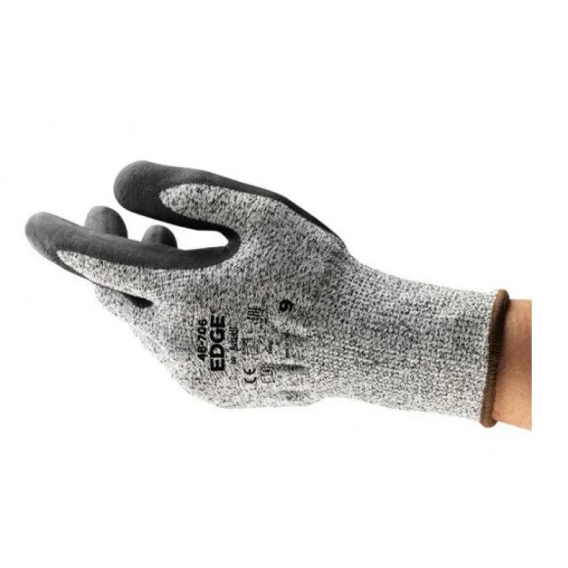 

10 Pairs Ansell Edge 48-706 Cut 5 Safety Hand Gloves Safety Gloves