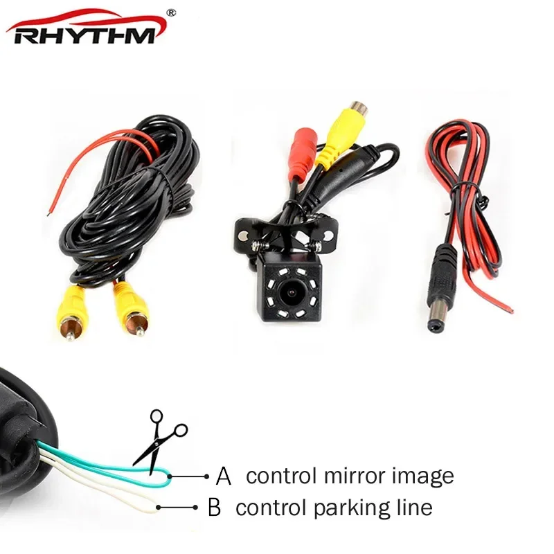 Parking Wireless Universal Car Rear View Camera with 8 LED Back Reverse Camera Dual control RCA Night Vision receiver & transmit