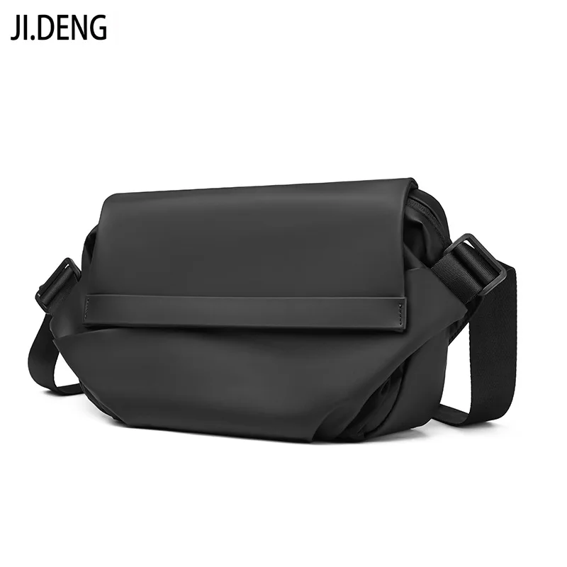 

Premium Waterproof Magnetic Buckle Crossbody Bag Personality Fashion Men Messenger Bag Black Minimalist Shoulder Bags Men Bag
