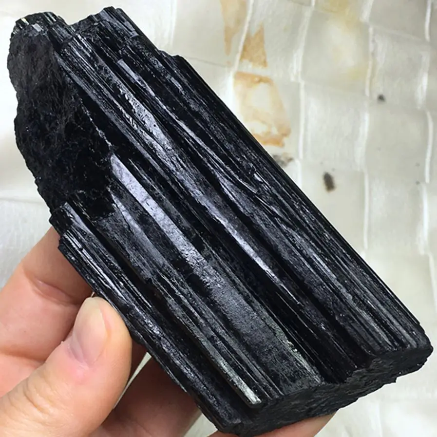 Black Tourmaline Rough Stones Natural Quartz Crystal Column Specimen Reiki Healing Witchcraft Wicca Home Decor Chakra