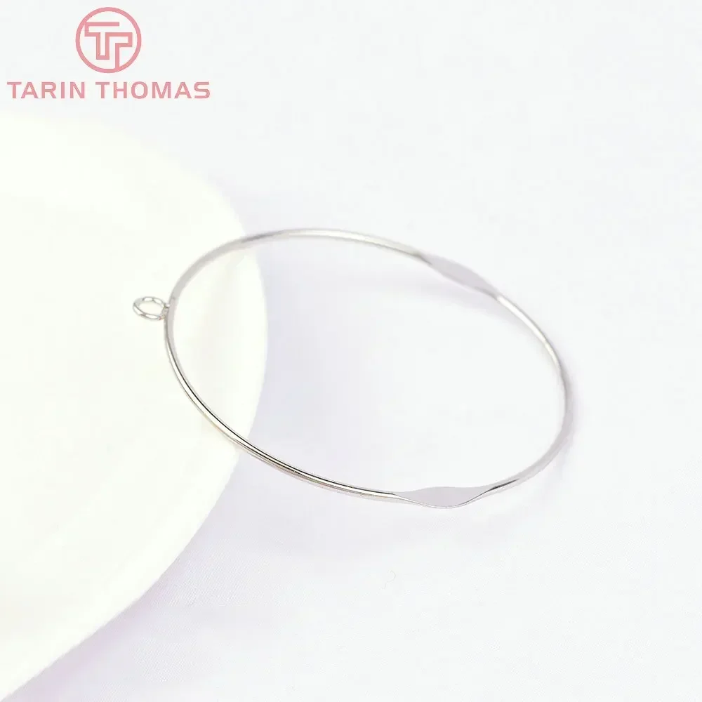 (3559)10PCS 48MM 24K Gold Color Plated Round Earrings Hoop High Quality DIY Jewelry Making Findings image 6