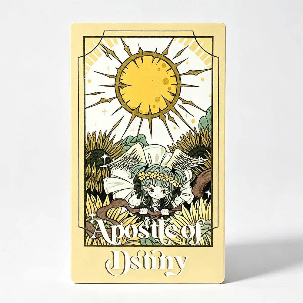 Jeu de tarot Apostole du Destin, 78 pièces, illustrations vibrantes de dessins animés, cartes de tarot, jeu de société, guide facile à lire pour les débutants