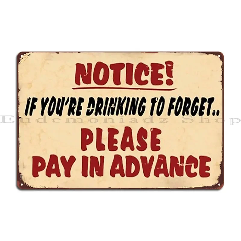 ملاحظة إذا قمت بإعادة الشرب للمنسى، يرجى الدفع في ملصق لوحة معدنية كلاسيكية كلاسيكية من القصدير