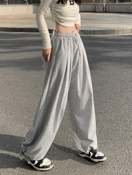 Jmprs Summer Fashion Bandage Sweatpants High Waist Oversize Bloomers Hip Hop Streetwear Casual Korean Lace Up Student Trousers