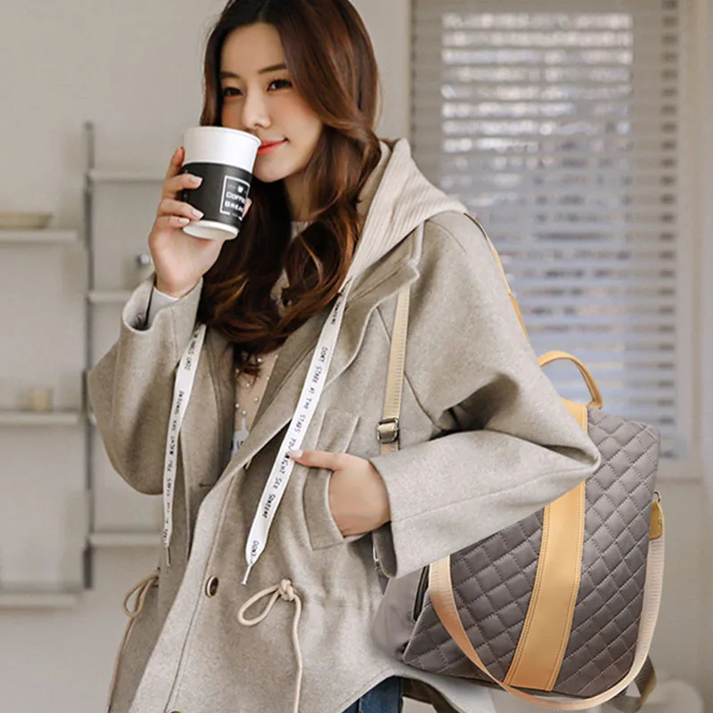 women backpack casual anti theft large capacity backpack oxford cloth fashion l one-shoulder dual-use backpack women's bag