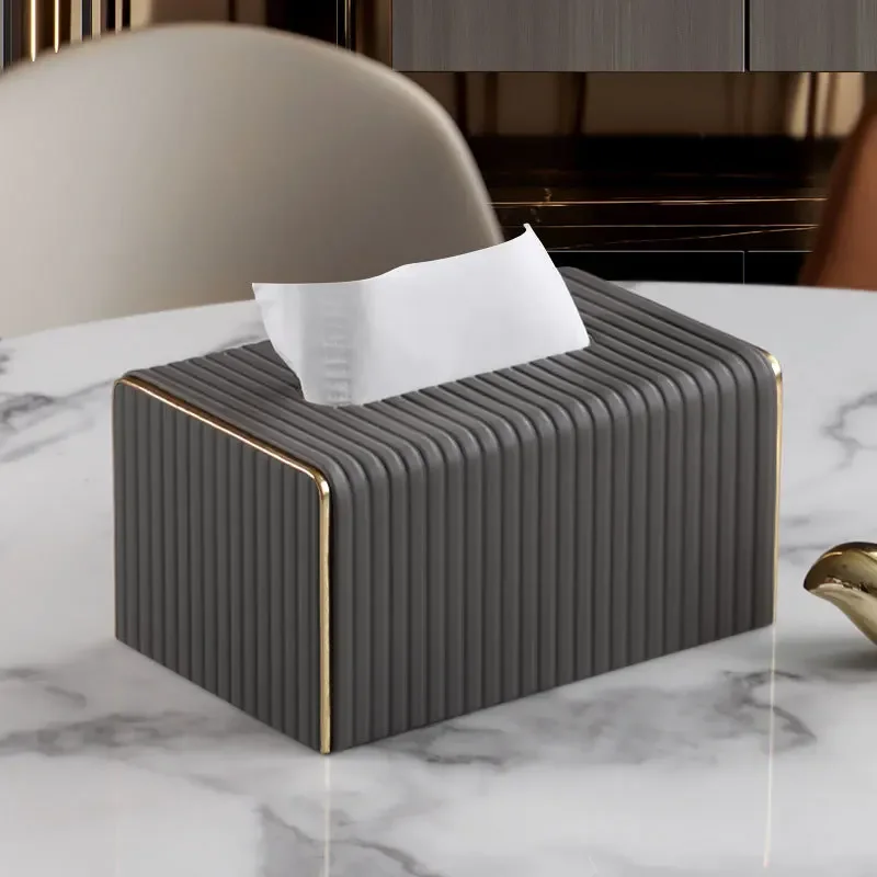 New Luxury European Style Tissue Box,High Quality Leather Tissue Holder,Hotel Living Room Bathroom Home Decor Tissue Boxes