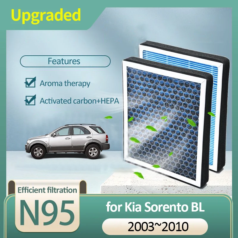 Filtro de aire de carbón activado para Kia Sorento BL Naza MK1 2003 2004 2005 2006 2007 2008 2009 2010 filtro de aire acondicionado pieza de automóvil