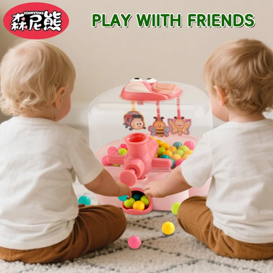 SENNIXIONG لطيف الحلزون دليل صغير إطلاق آلة الكرة والدبابيس الجدول الرخام حفلة التهديف لعبة لعبة تفاعلية للأطفال هدية