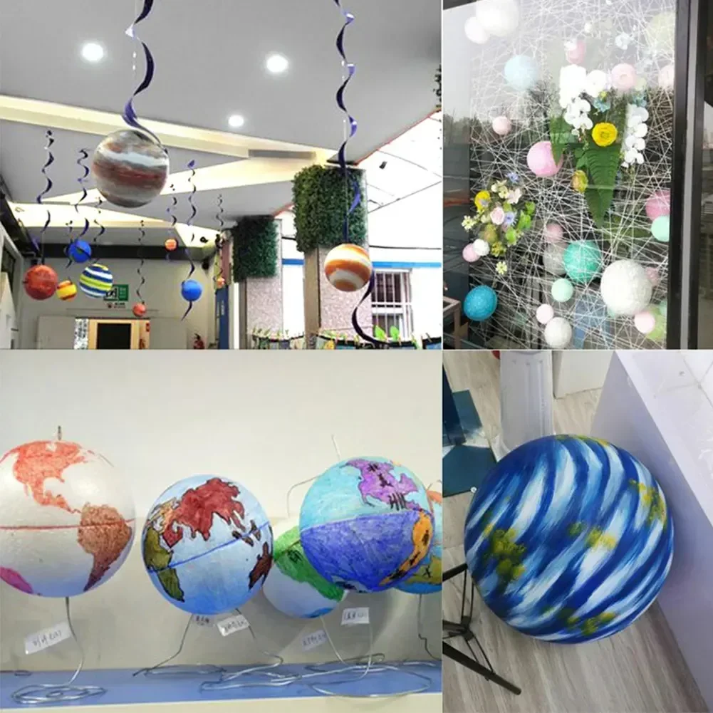 1pcs 15cm/18cm/20cm/25cm Half Round Polystyrene Foam Ball For DIY Christmas Natal Kids Painted Wed Party Flower Ball Decor