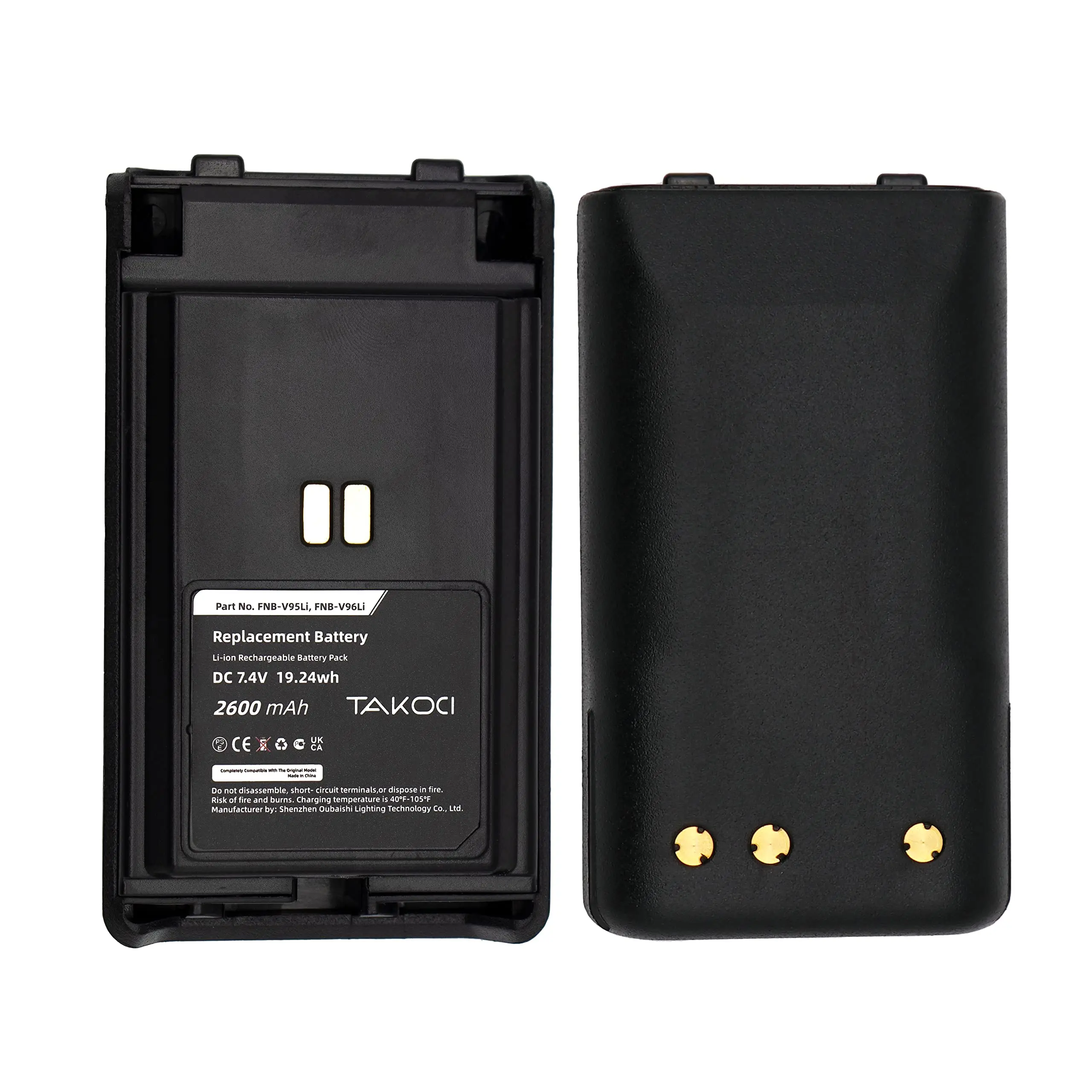 Replacement Battery for YAESU  VX350, VX-350, VX351, VX-351, VX354, VX-354 FNB-V95Li, FNB-V96Li 7.4V/2600mAh