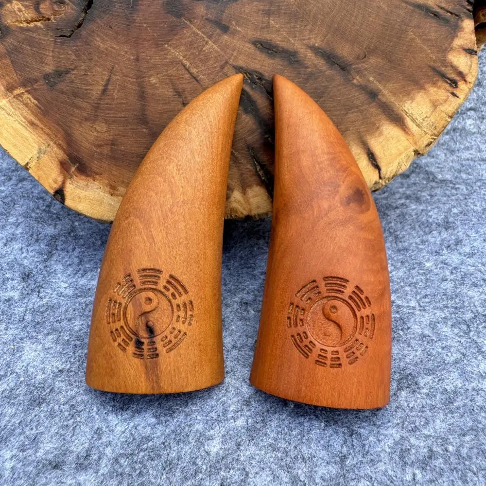Daoist Jujube Wood Divination Blocks Yin Yang Oracle Jiaobei Tai Chi Eight Trigrams Wooden Fortune Telling Tool Holy Symbol