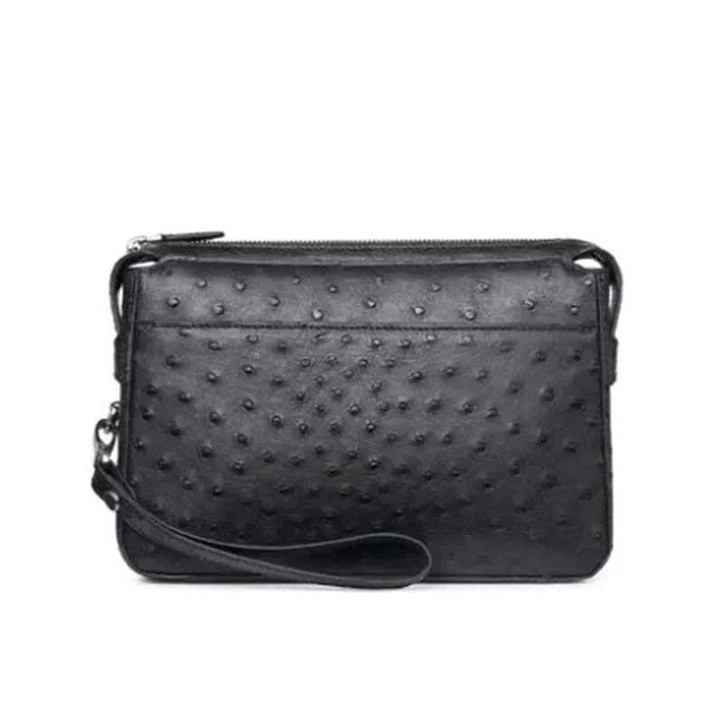 

Мужские сумки из страусиной кожи afanzhe, посылка для мобильного телефона, мужской клатч, конверт большой емкости, мужской