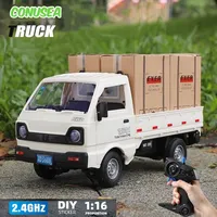 RC Car Truck Dumper Tractor Model KF21 1/16 Radio Controlled Car Cargo Transport Vehicle Container Trucks Toys For Boys Kids