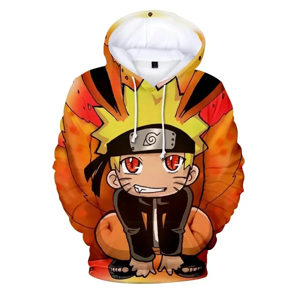 New Japanese Anime 3D Digital Printing Naruto Uzumaki Men's Hoodie Fashion Street Hip-hop Style Pullover Casual Men's Hoodie