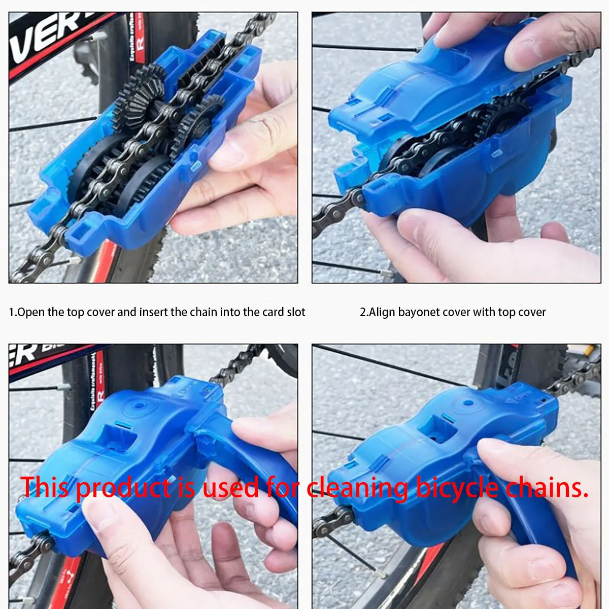 Fahrradketten-Reinigungsset, Reinigungstuch für Fahrrad-, Motorrad- und Elektrofahrzeugketten – Detail 5