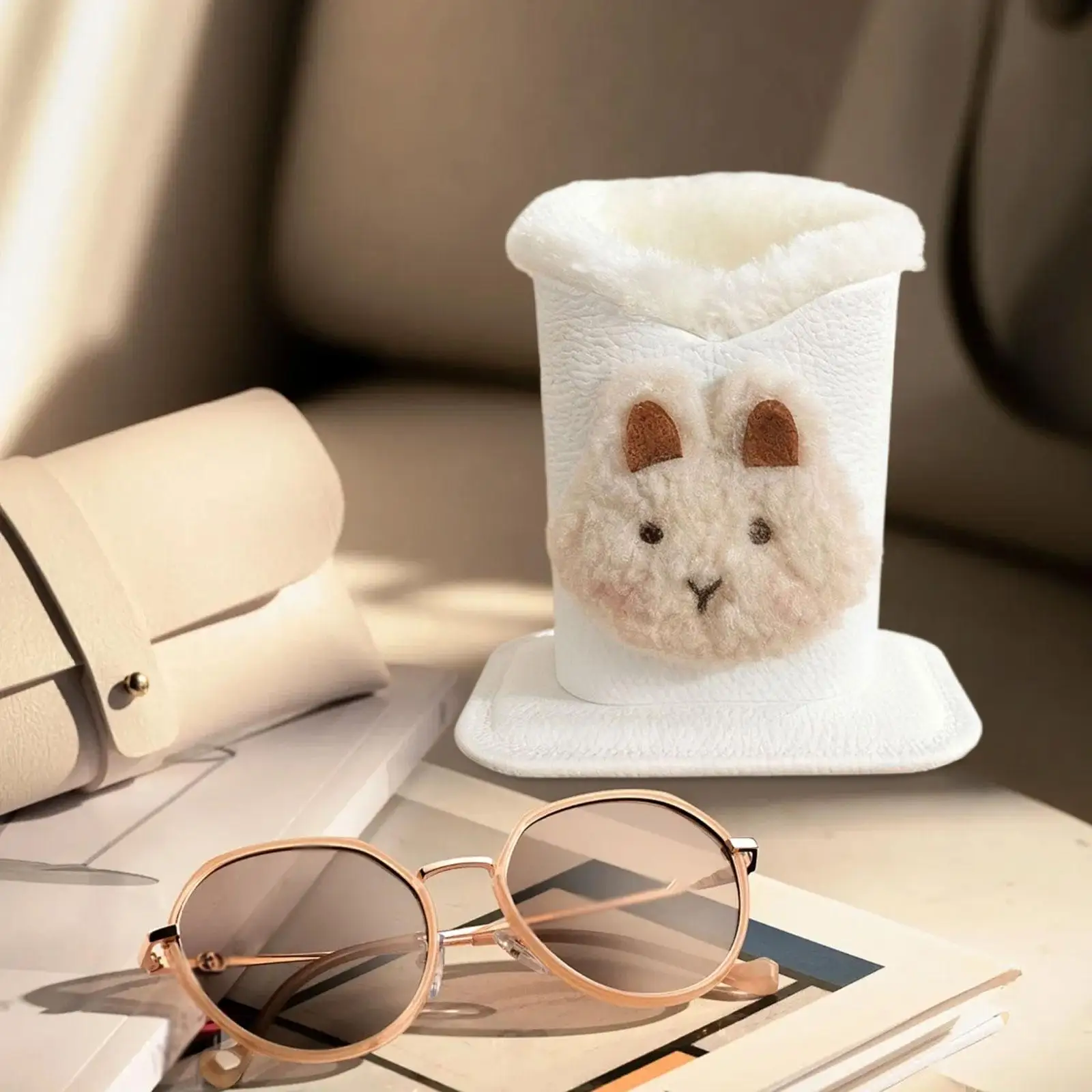 حامل نظارات مبطن بالقطيفة منظم للحمام والمطبخ وحامل نظارات كرتوني هدية متعددة الوظائف وخفيف الوزن #4