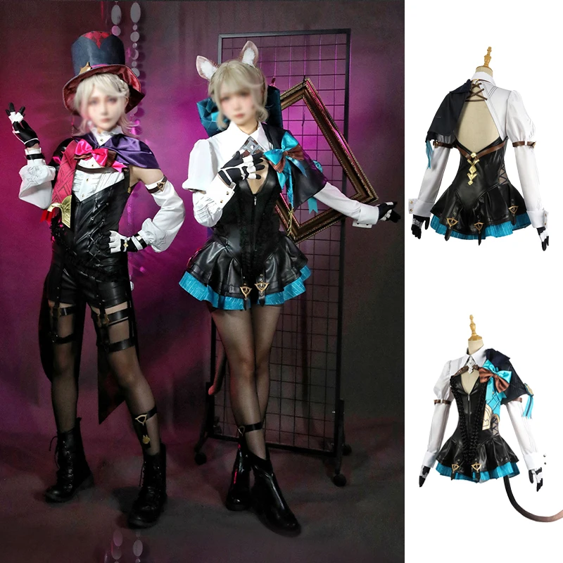 Genshin Impact Cosplay Lynette Lyney Cosplay Kostüme Perücke Fontaine Twins Zauberer Uniform Halloween Karneval Party Frauen Outfits