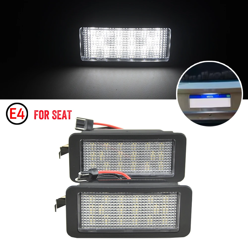 

2PC LED Number Plate Lamp Canbus For Seat Ibiza IV MK4 6J/6P 5-door 2008-2016 LED License Plate Lamp