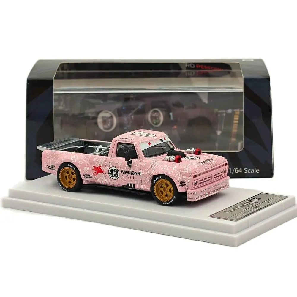 SW 1:64 1965 Mustang RTR F150 Pickup Sports Diecast Models Car Limited Collection Auto Toys Gift Pink