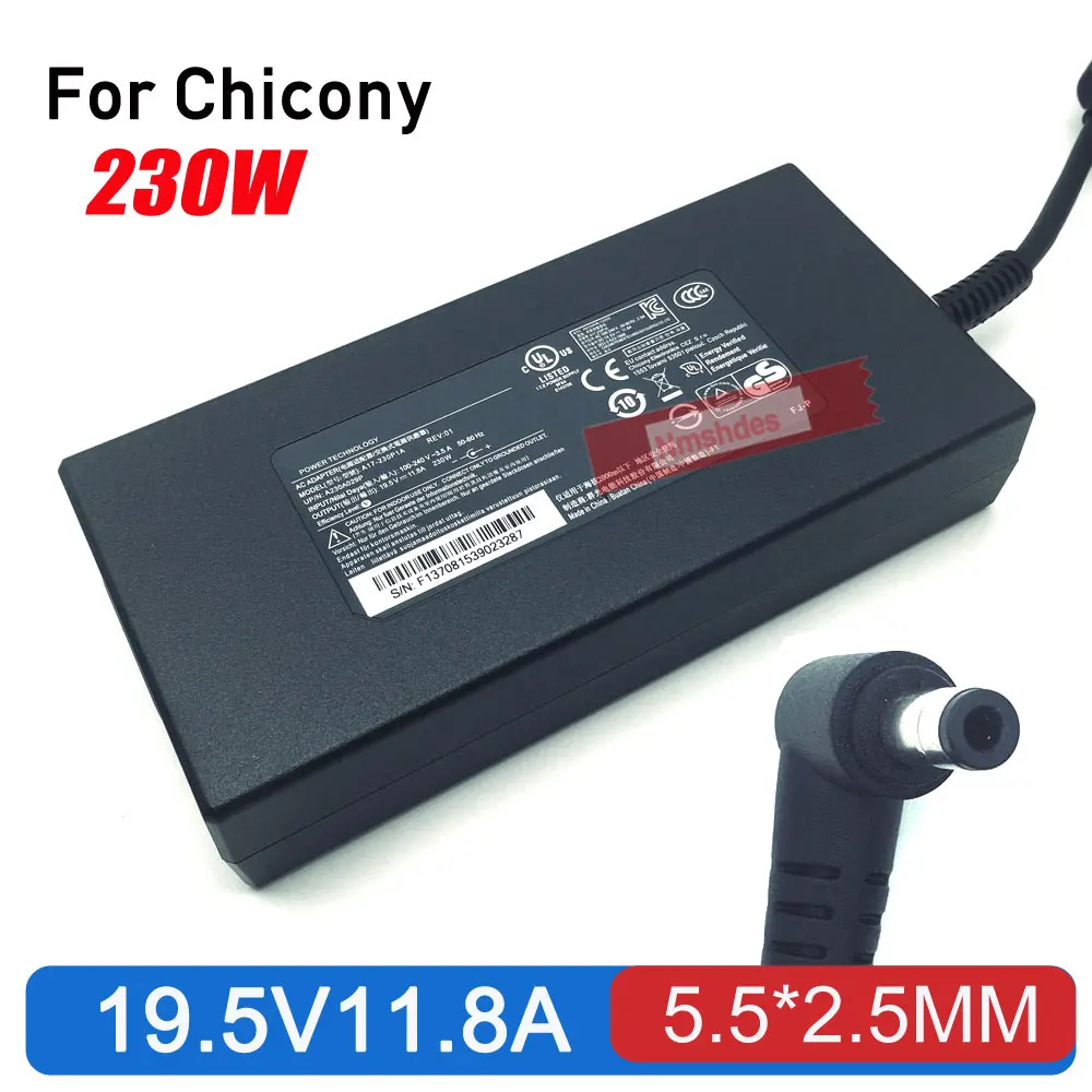 Véritable adaptateur secteur 230W pour CHICONY GIGABYTE AERO 15 OLED WA, alimentation pour ordinateur portable, chargeur pour ordinateur portable 19.5V 11,8a