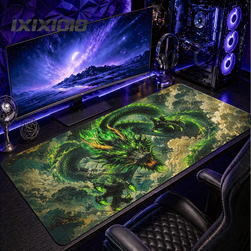 Emerald Coiled Dragon Mouse Pad Gaming XL Home New Custom Mousepad XXL Mouse Mat Soft Non-Slip Carpet Gaming laptop Mice Pad